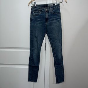 Adriano Goldschmied Blue The Farrah High Rose Skinny Ankle Jeans Size 26 R